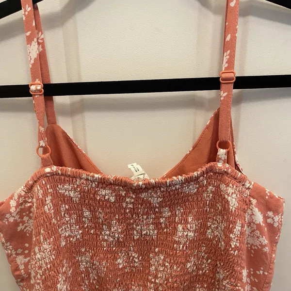 Maurices Pink White Floral Skater Sundress Women's Large Beach‎ Vacation - Image 5
