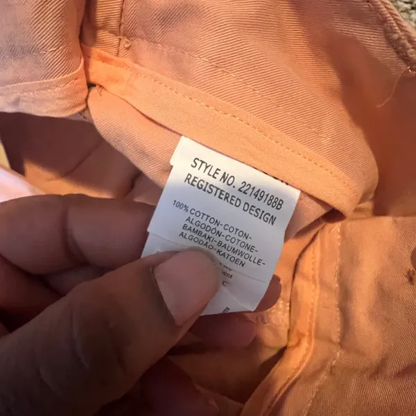 See U Soon Womens Orange High Waisted Pleated Wide Leg Cotton Pants‎ Size 4 NEW - Image 3