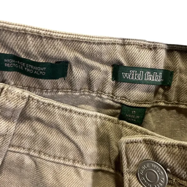 Wild Fable High-Rise Straight Jeans 17 Light Brown Distressed‎ - Image 5