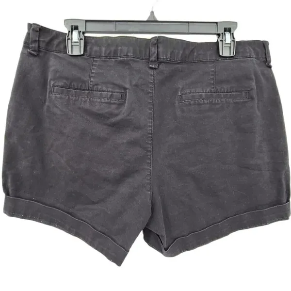 GAP Black 3” Inseam Cuffed Hem Cotton Stretch City Shorts Size 12 - Image 5