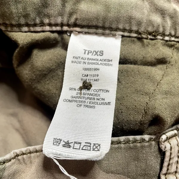Garage Camo Cargo Jogger Pants Green Brown XS Elastic Waist‎ Casual Streetwear - Image 4
