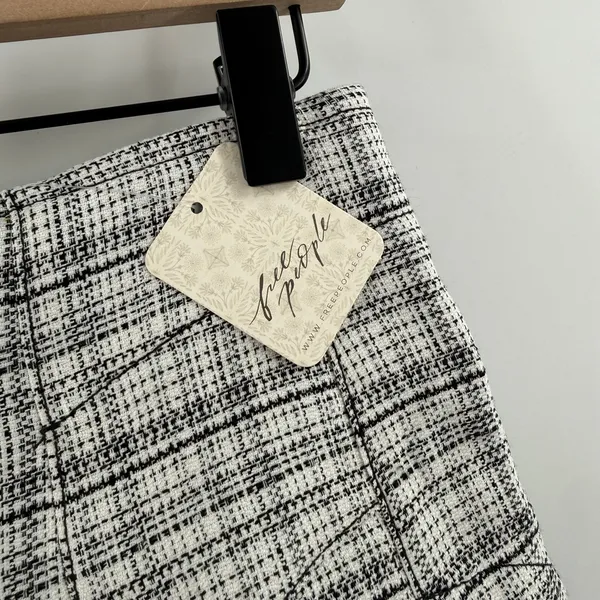 Free People Micro Shorts Women's Size 2 NWT Keep It Brief Tweed Menswear Plaid - Image 9