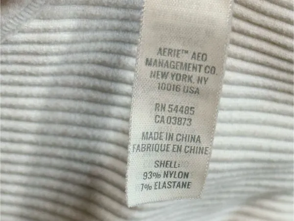 aerie‎ Ribbed Scoop Sports Bralette - Cream/White - Image 4