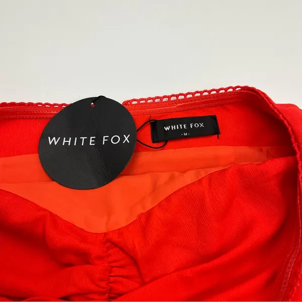 White Fox Lift You Up Strapless Mini Dress Chilli Orange Red‎ Womens Medium NEW - Image 2