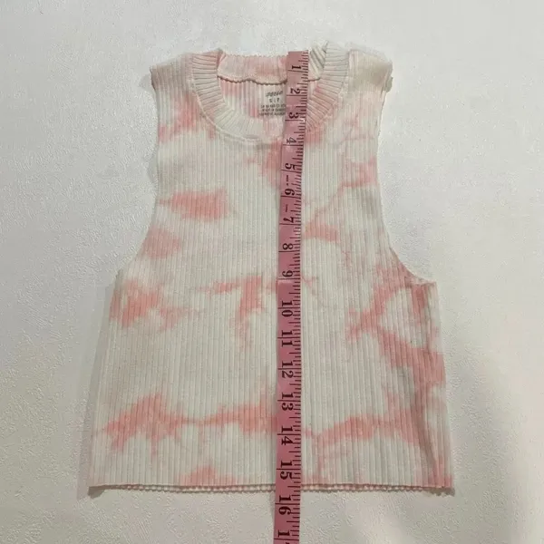 Aerie Pink Tie Dye Ribbed Tank Top Small Soft Girl Coquette Y2K - Image 5
