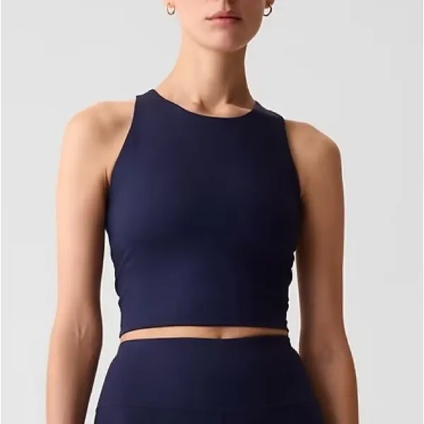 Gap GapFit High-Neck Brami Bra Cami Tank XL Navy Blue NEW - Image 2