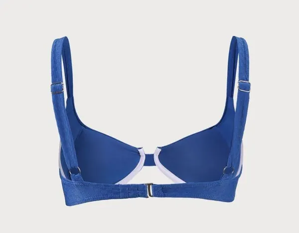 Berlook Jacquard Underwire Bikini TOP ONLY 71 Blue Size M - Image 8
