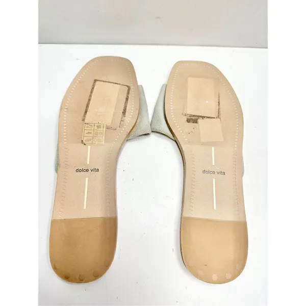Dolce Vita Sandals‎ Womens Size 8 Blue Denim Slip On Slides Open Toe - Image 9