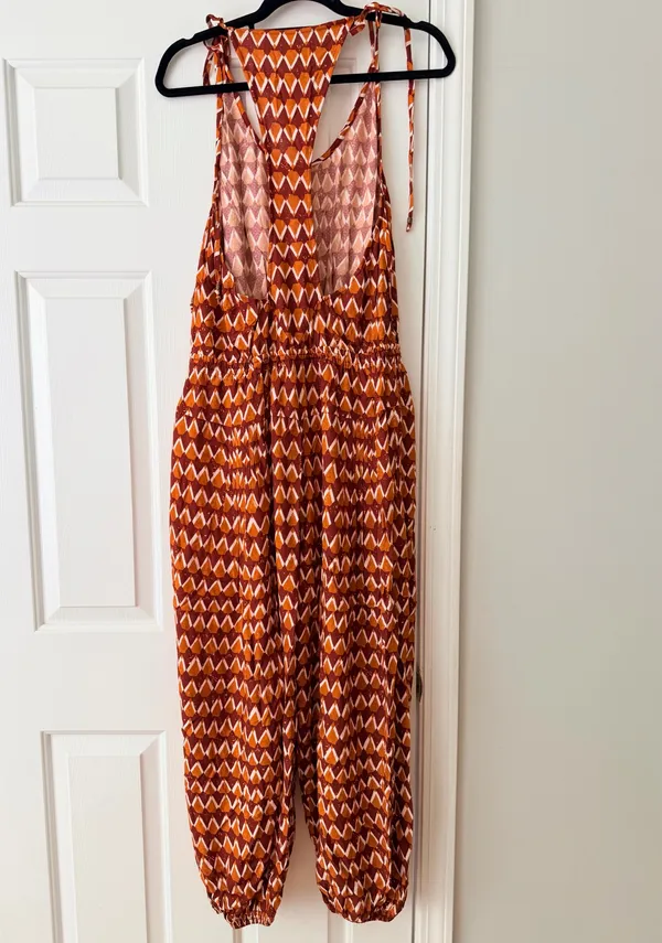 Anthropologie Graham Keegan Sleeveless Pintuck Jumpsuit, Size L - Image 13