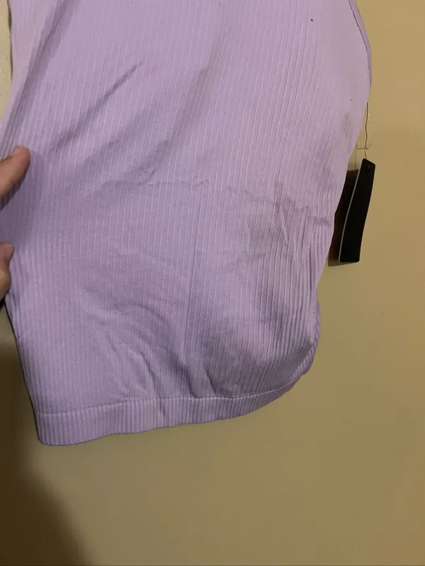 90 Degrees Purple Rib Seamless Tank Top Woman’s Size Medium New With Flaws - Image 2