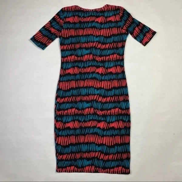 LuLaRoe Julia Abstract Print Body Con Dress‎ - Image 8