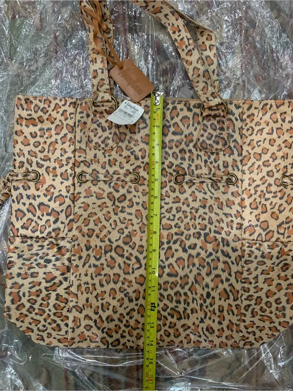 Neiman Marcus Leopard Print Large Tote Bag Women’s Brown New With Tags - Image 8