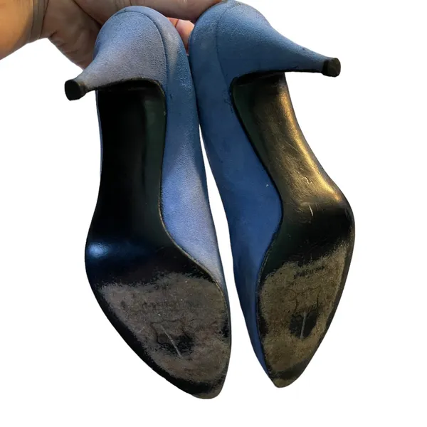 Stuart Weitzman For Mr. Seymour Blue Slip On Heels Size 7 - Image 8