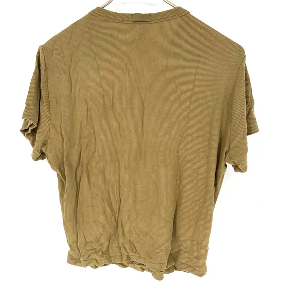 SKIMS Cotton Rib T-Shirt Olive Green Crew Neck Short Sleeve Women's 3XL - Image 2
