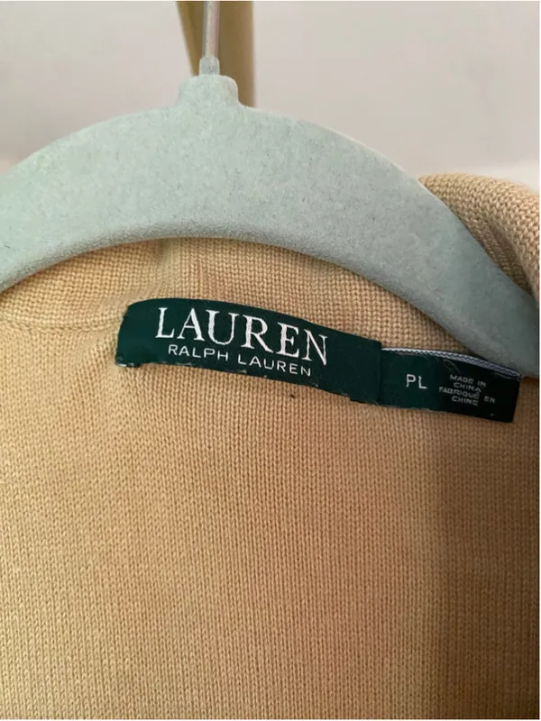 Lauren Ralph Lauren Beige Knit Blazer Jacket Quiet Luxury Preppy Old Money Clean - Image 6