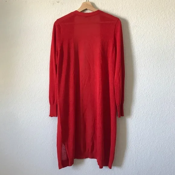 Halogen linen blend knit open front long cardigan size‎ M - Image 2