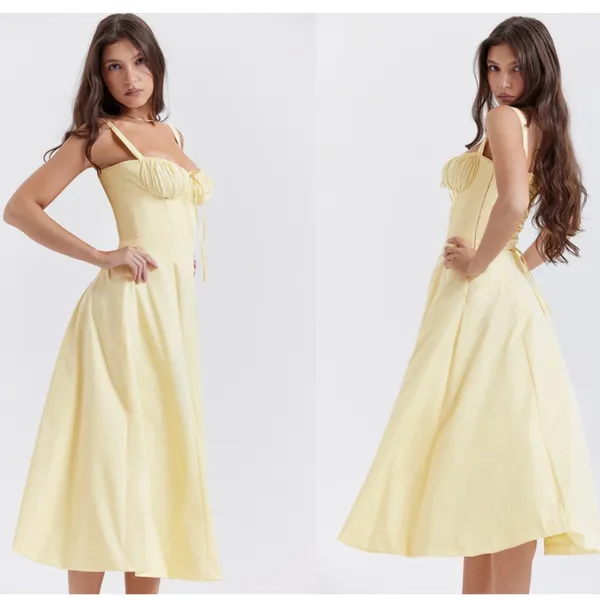 HOUSE‎ OF CB 'Carmen' Buttercup Bustier Sundress yellow NWOT size XS - Image 15
