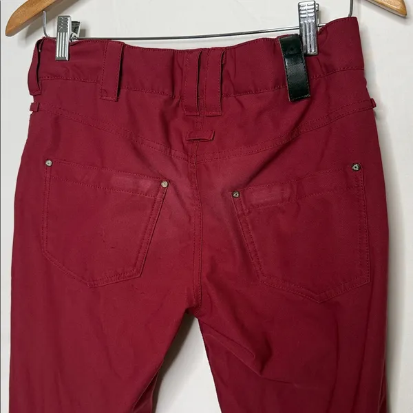 Aperture Cystaline waterproof 10K burgundy red snowboarding pants sz S - Image 8