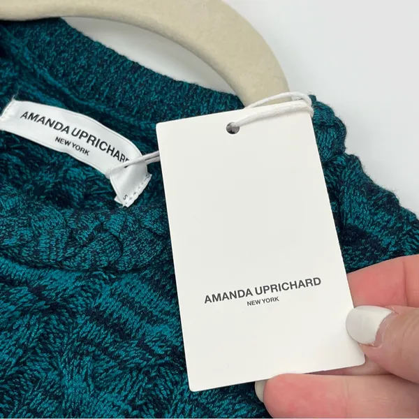 Amanda‎ Uprichard Braylen Bold Knit Sleeveless Dress Teal Womens Size Small NEW - Image 4