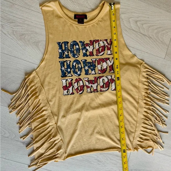 Rock and Roll Denim Women's Howdy Fringe Graphic Tank Size L - Image 8