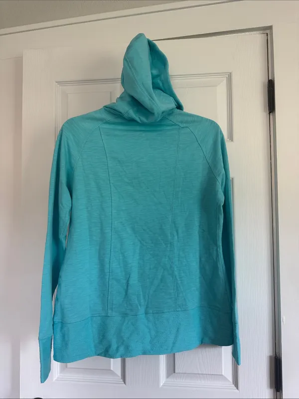 Free2B Lightweight Active Women's Sweatshirt-Beach Boucle Hoodie in Wave Blue - Image 12