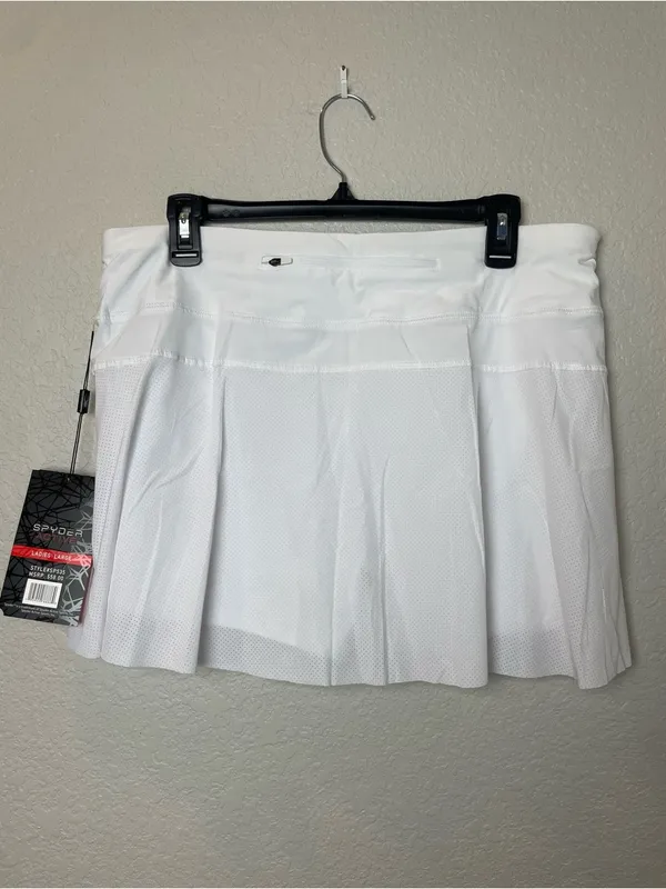 Bnwt! Spyder Women's White Performance Skort Size L - Image 8