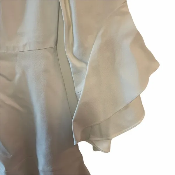 ALC Cassidy White Flounce Sleeve Mini Dress - Image 6