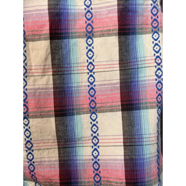 Vintage Y2K Wrangler Western Pearl Snap Pink Plaid Shirt Boho‎ Cowgirl Rustic - Image 9