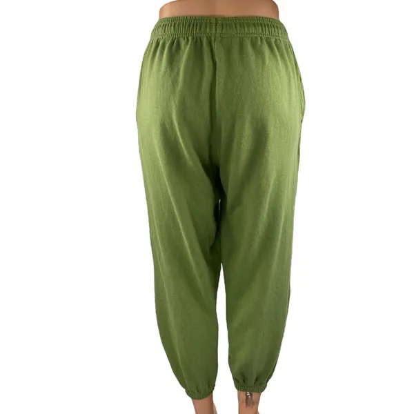 WeWoreWhat Women's Green High Waisted Cropped Tapered Jogger Sweat Pants Size S - Image 3