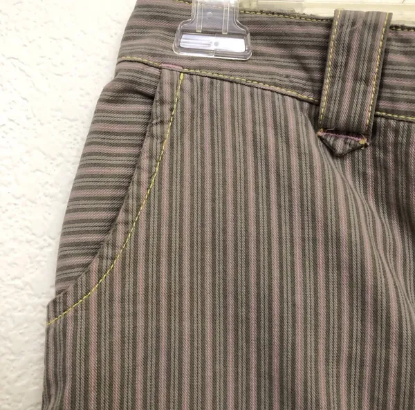 Vintage American Eagle Striped Pink & Brown Striped Midi Skirt - Image 5