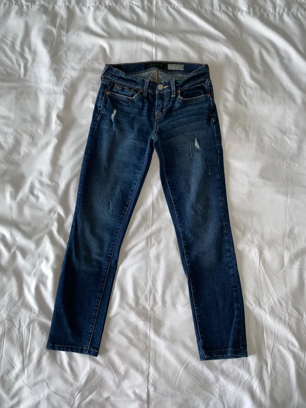 Dark Wash Low Rise Skinny Jeans - Image 2