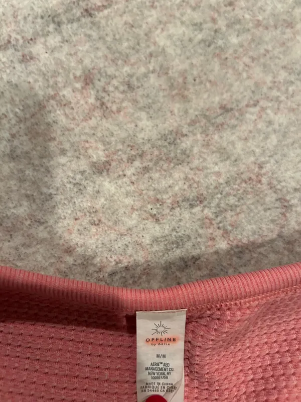 Pink Aerie Top Long Sleeve Henley - Image 2