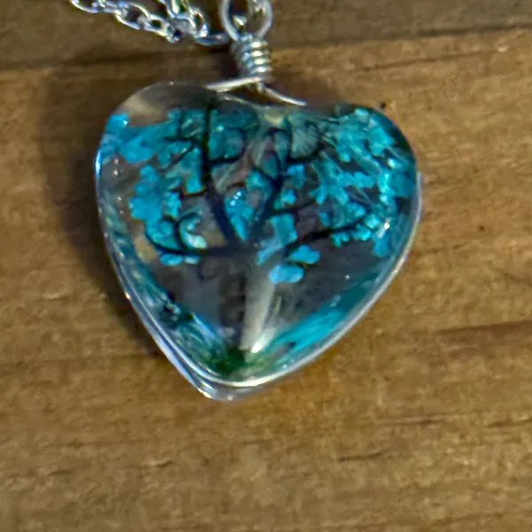925 silver tree of life heart pendant necklace - Image 6