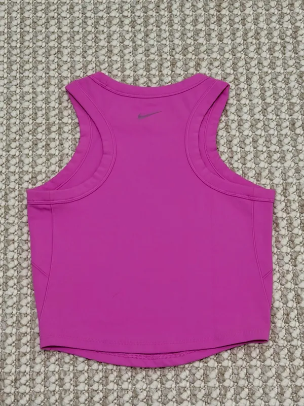Nike One Pink Fitted Women's Dri-FIT Cropped Tank Top Small - Image 4