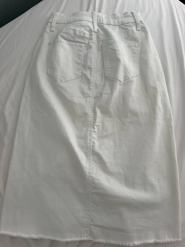 White Midi Skirt Size 25 - Image 3