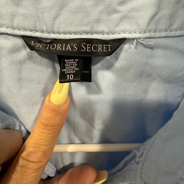 Victoria's Secret Light Blue Shirt Dress Romper, size 10 NWOT! - Image 2