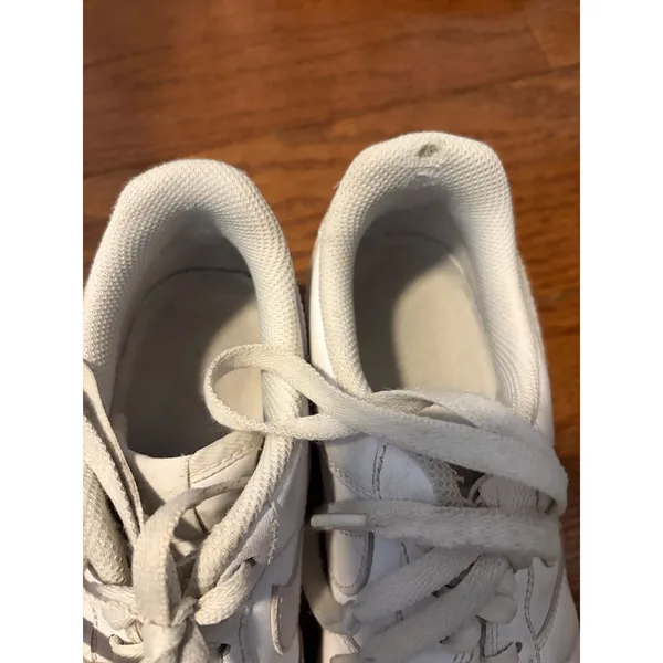 Nike Air Force 1‎ Low White White Leather Sneakers 315115-112 Mens 8 Womens 9.5 - Image 5