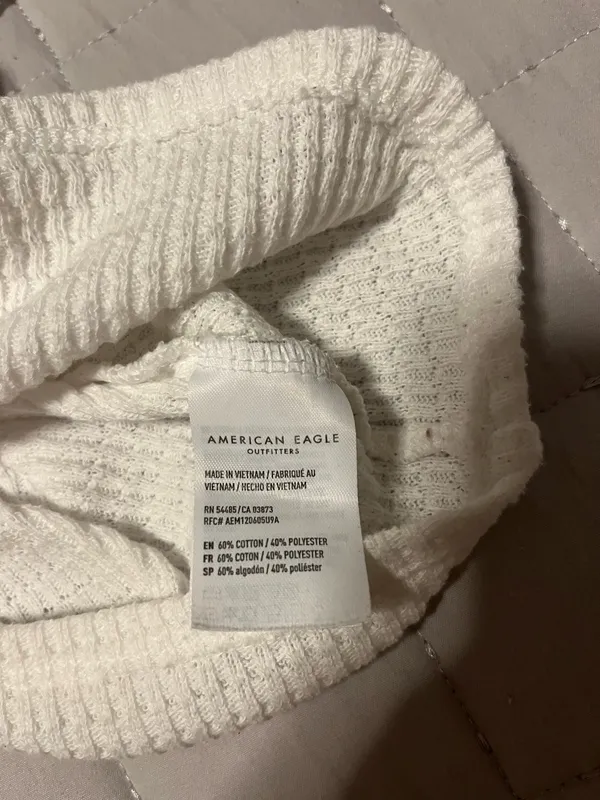 White American Eagle Waffle T Shirt - Image 4