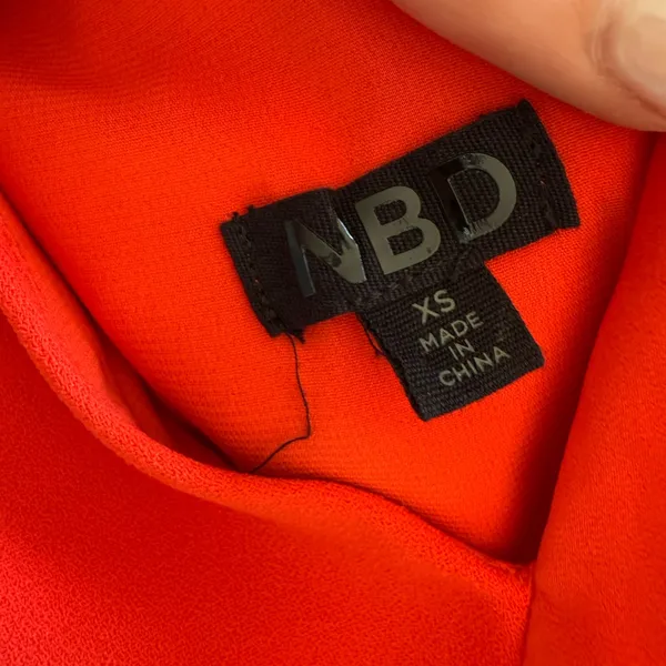 NBD Jasper Mini Dress in Red Orange - Image 5