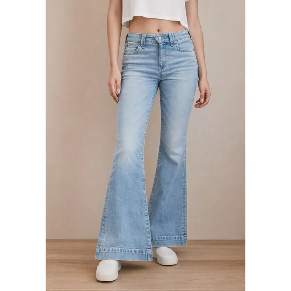 American Eagle High Rise Flare | 70s Inspired Denim - Image 2