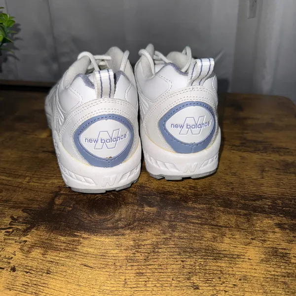 New Balance WX608v5 White Blue Womens 7.5 Cross Training Sneakers Dad Shoes - Image 7