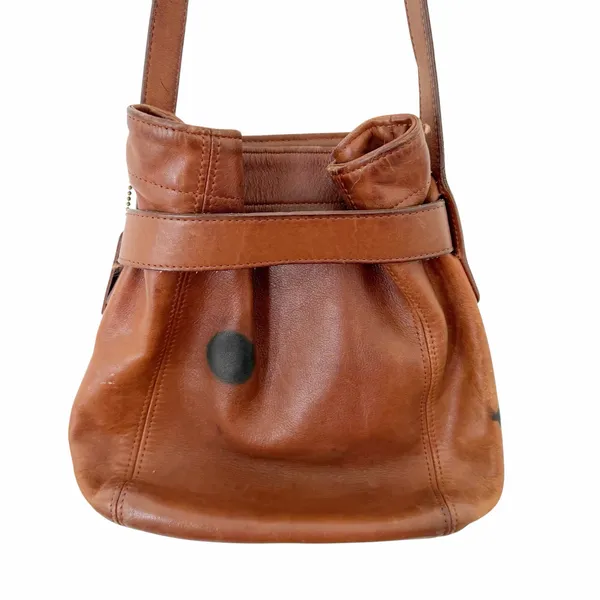 Vintage Coach Brown Leather Belted Soho Crossbody Bucket Bag 4156 - Image 5