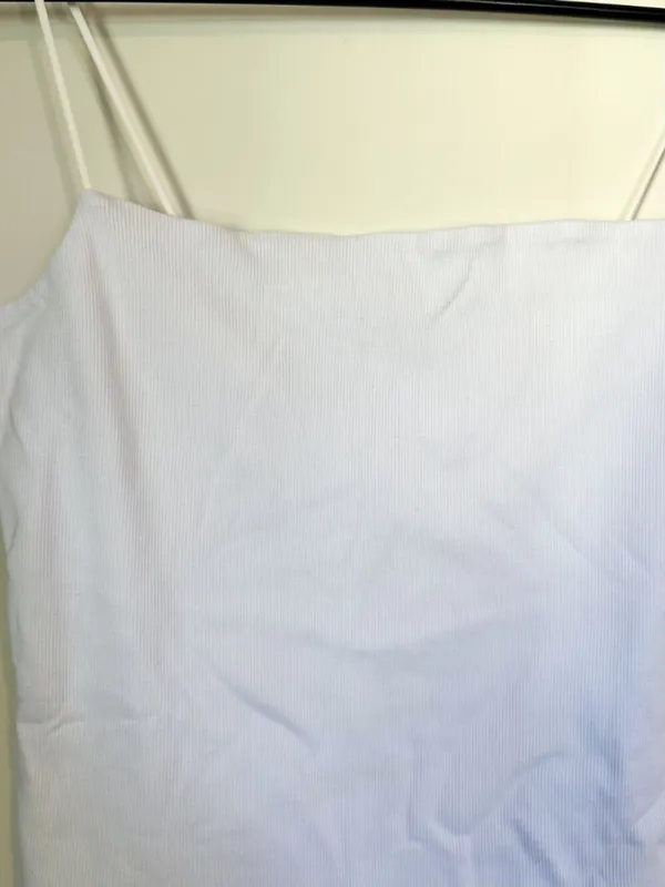 NWT Madewell White Squareneck Tank Top - Size: Extra Large *FLAW* - Image 7