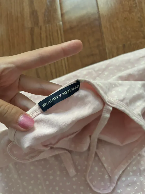 Brandy Melville pastel pink floral amara dress - Image 4