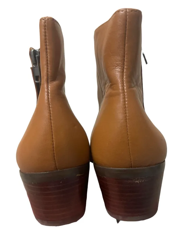 J. Crew Tan Leather Block Heel Ankle Boots - Image 5