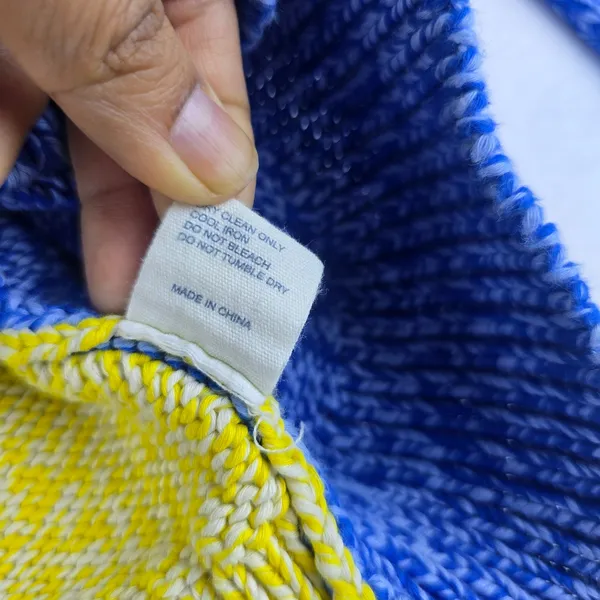 Anthropologie Chinti & Parker Colourblocked‎ Jumper Sweater Blue Yellow Small - Image 9