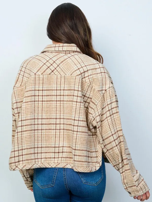 Carly Jean Los Angeles Plaid Jacket - Image 3