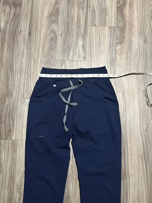 Figs Navy Jogger Scrub Pants with Gray Drawstring - Image 5