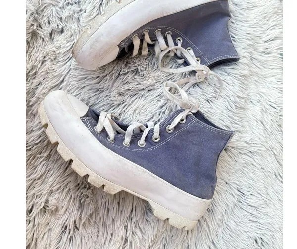 Converse All Star Gray Platform Sneakers - Image 2