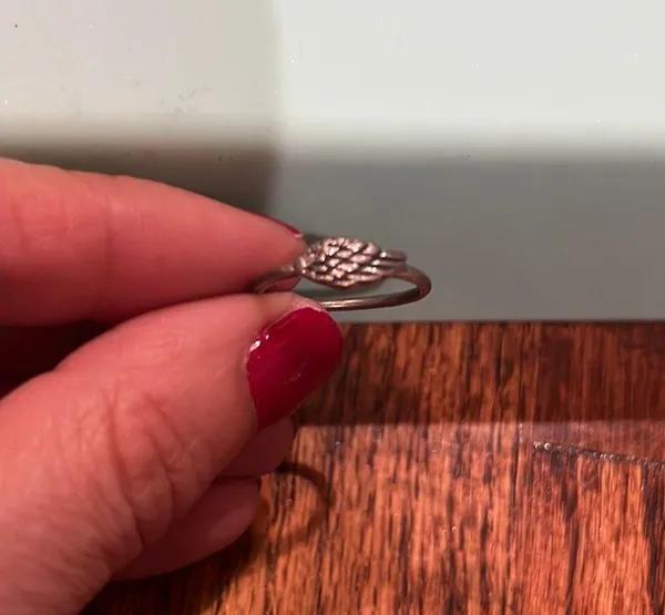 Silver Angel Wing Ring - Image 3